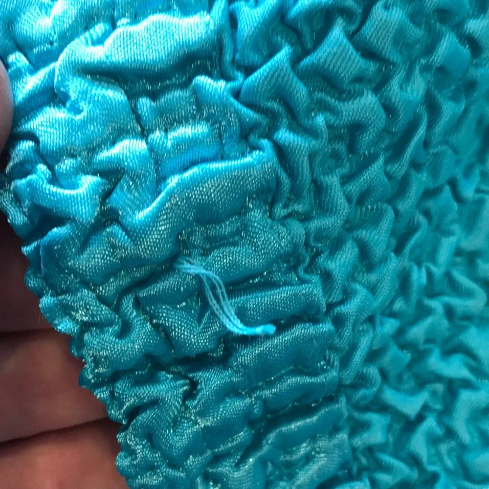 Sleeveless Teal Sequin Tank Top with Matching Button Down Blouse - Picture 14 of 17